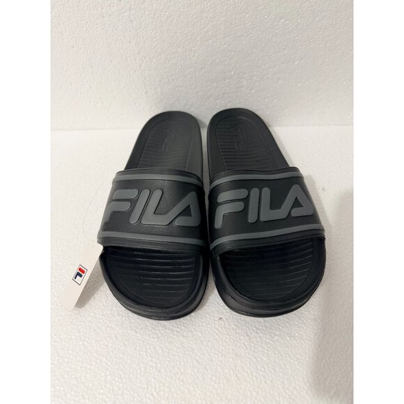 Fila Mens Sleek Slide ST Sandals Black Size 13 Rubber Slip-On Comfort Style - Picture 3 of 10